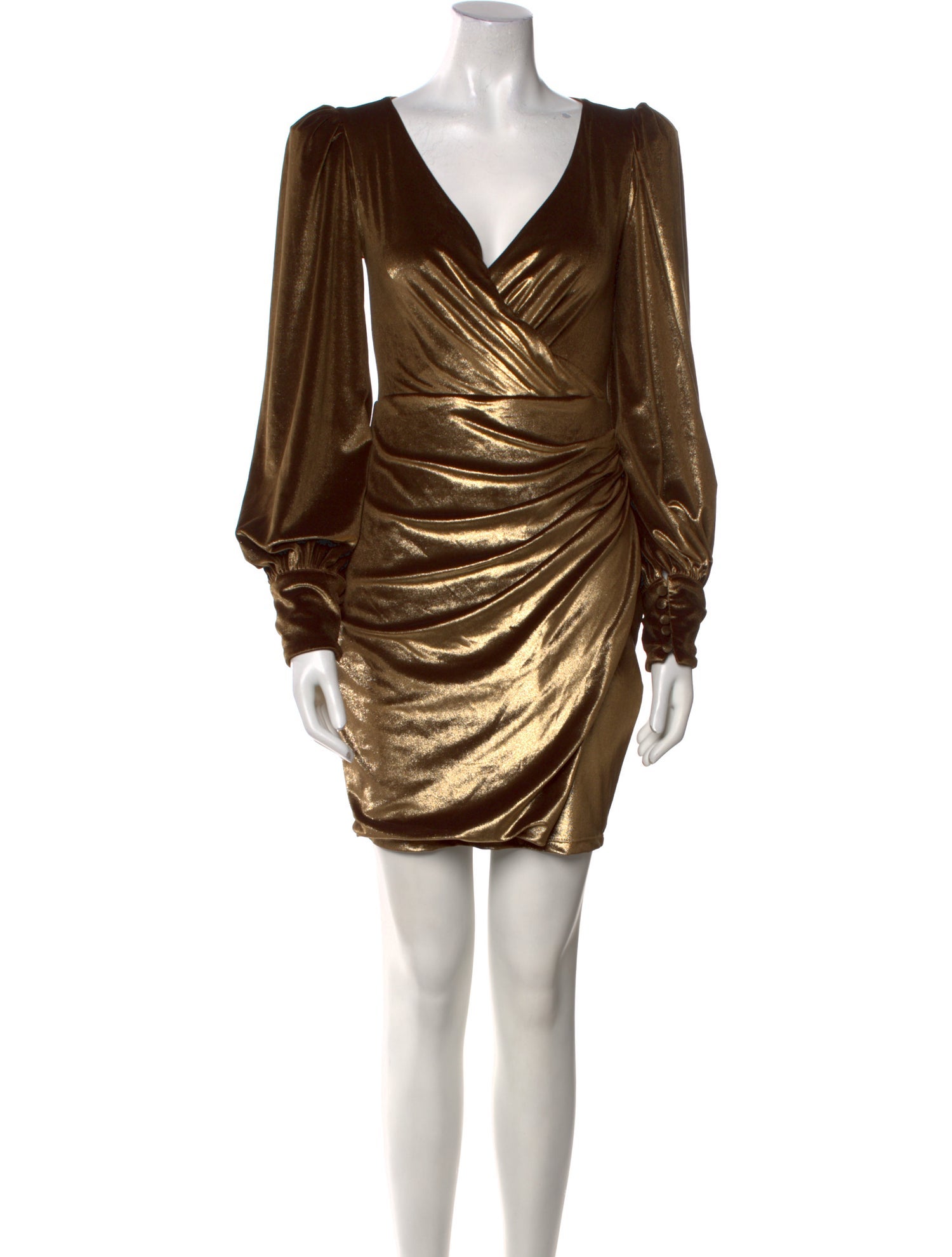 PatBO Plunge Neckline Mini Dress