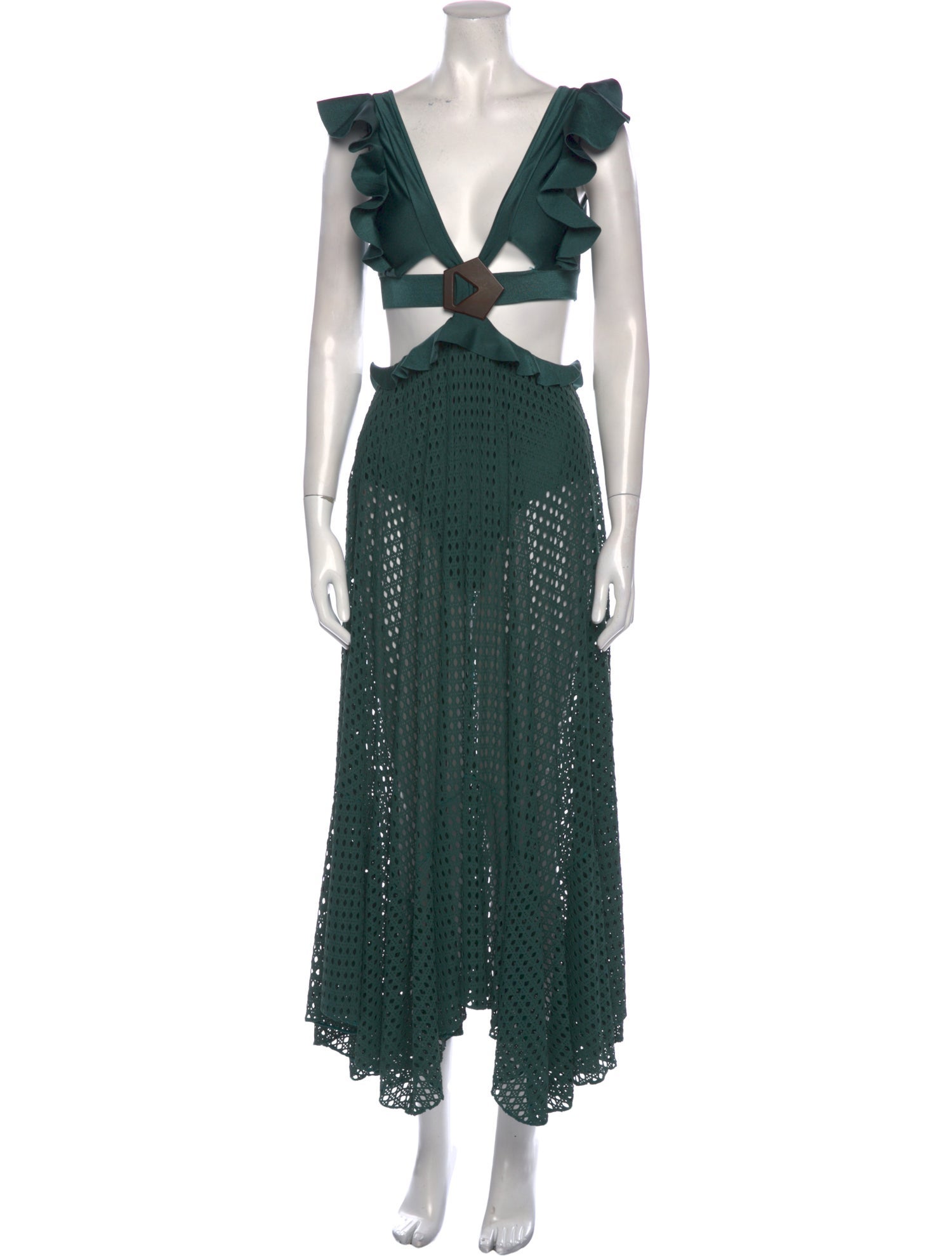 PatBO V-Neck Midi Length Dress