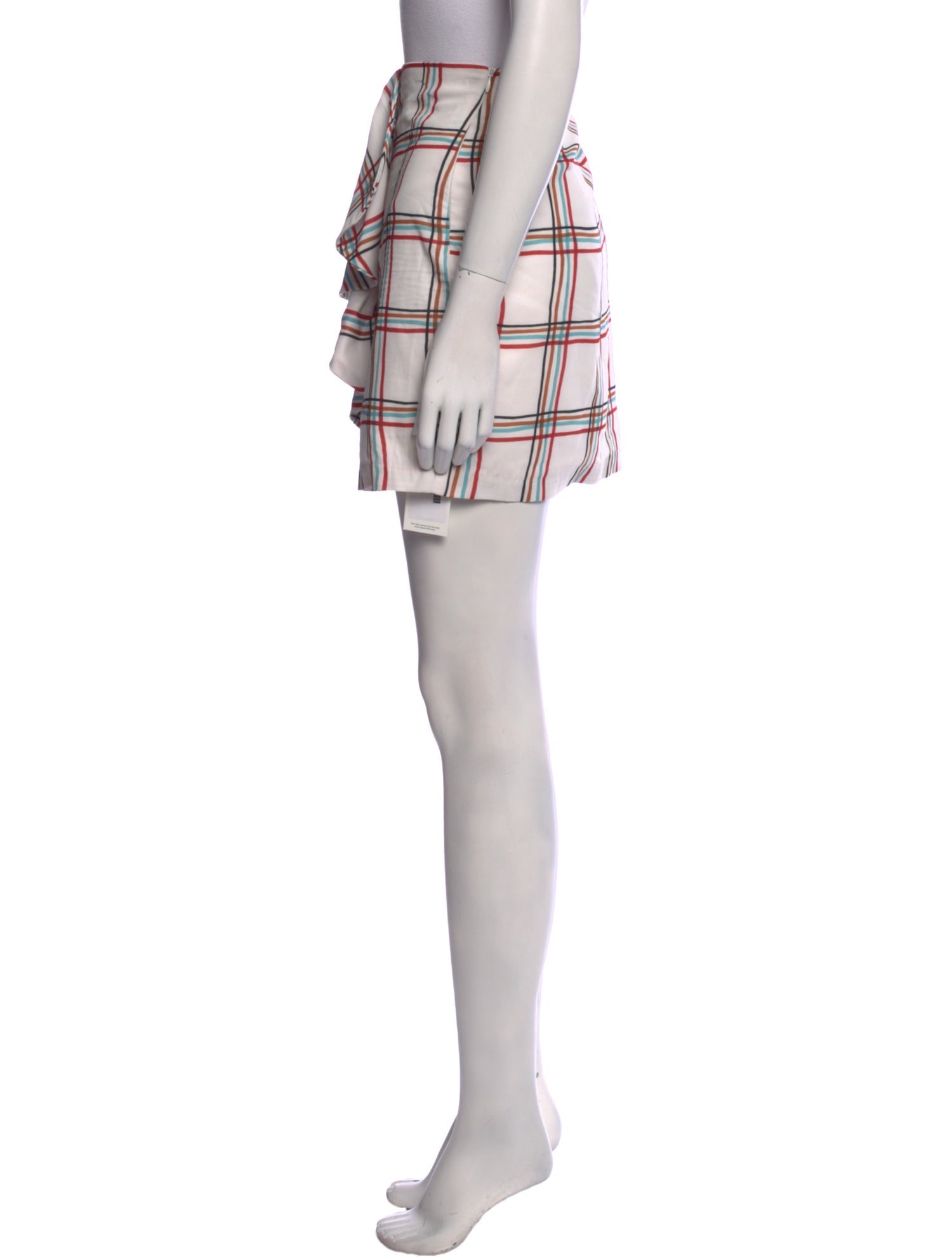 PatBO Plaid Print Mini Skirt
