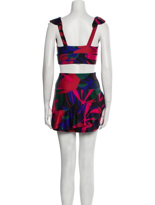 PatBO Printed Ruffle Embellishment Skirt Set