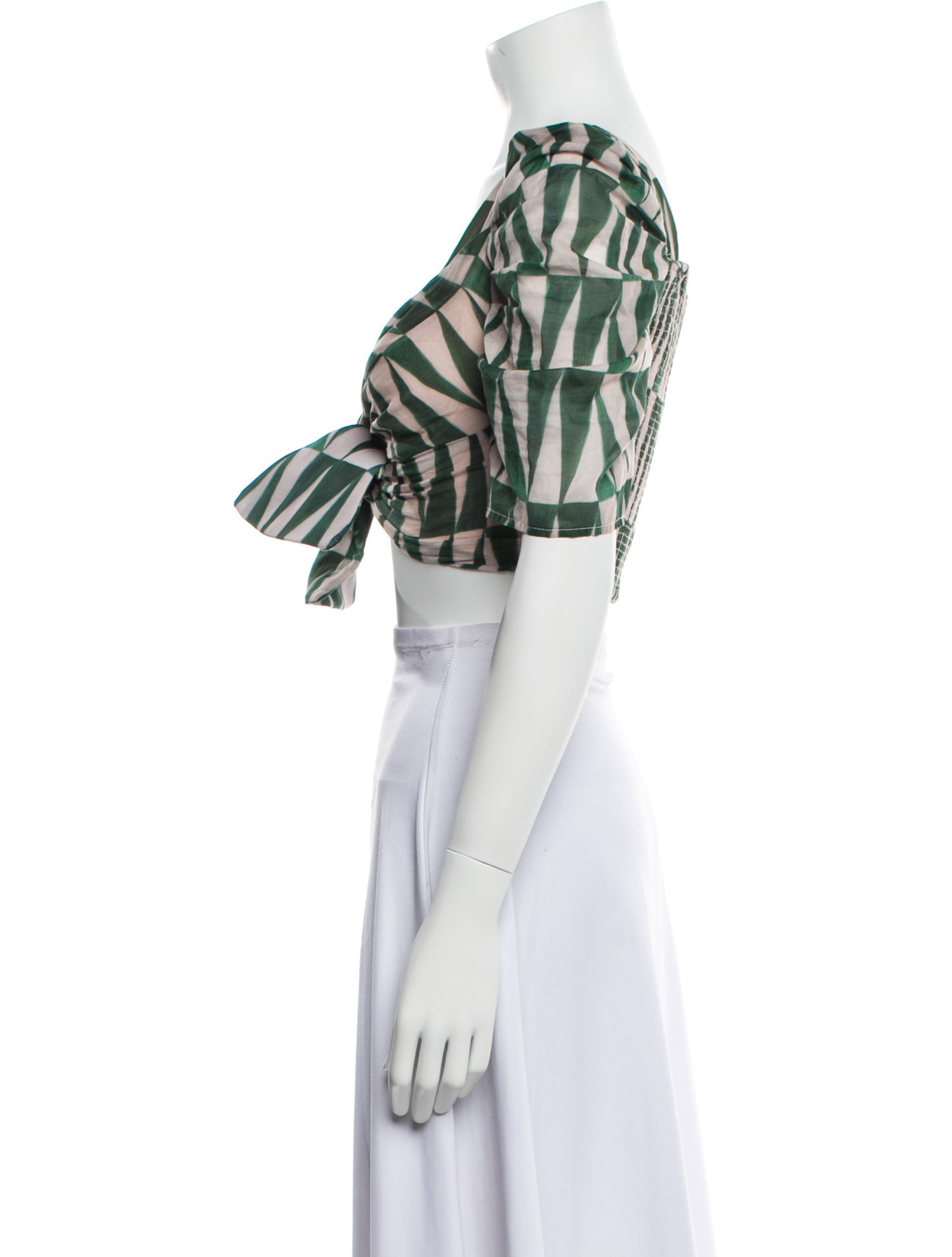 PatBO Printed V-Neck Crop Top w/ Tags