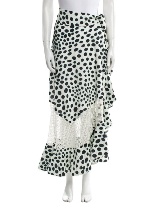 PatBO Polka Dot Print Midi Length Skirt