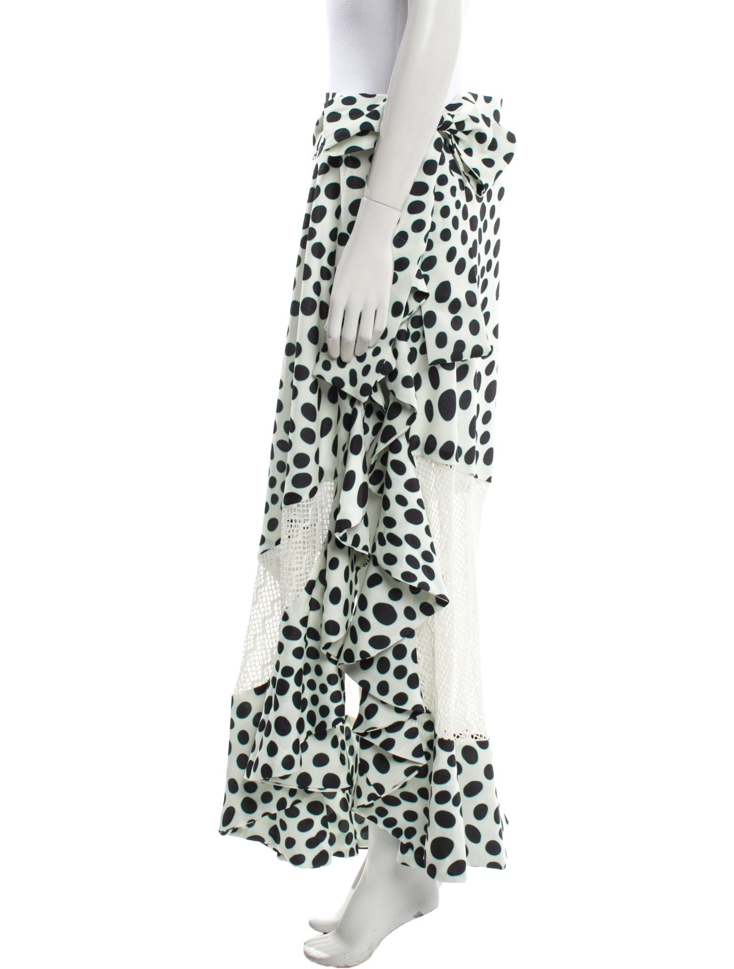 PatBO Polka Dot Print Midi Length Skirt