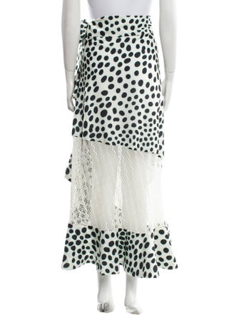 PatBO Polka Dot Print Midi Length Skirt