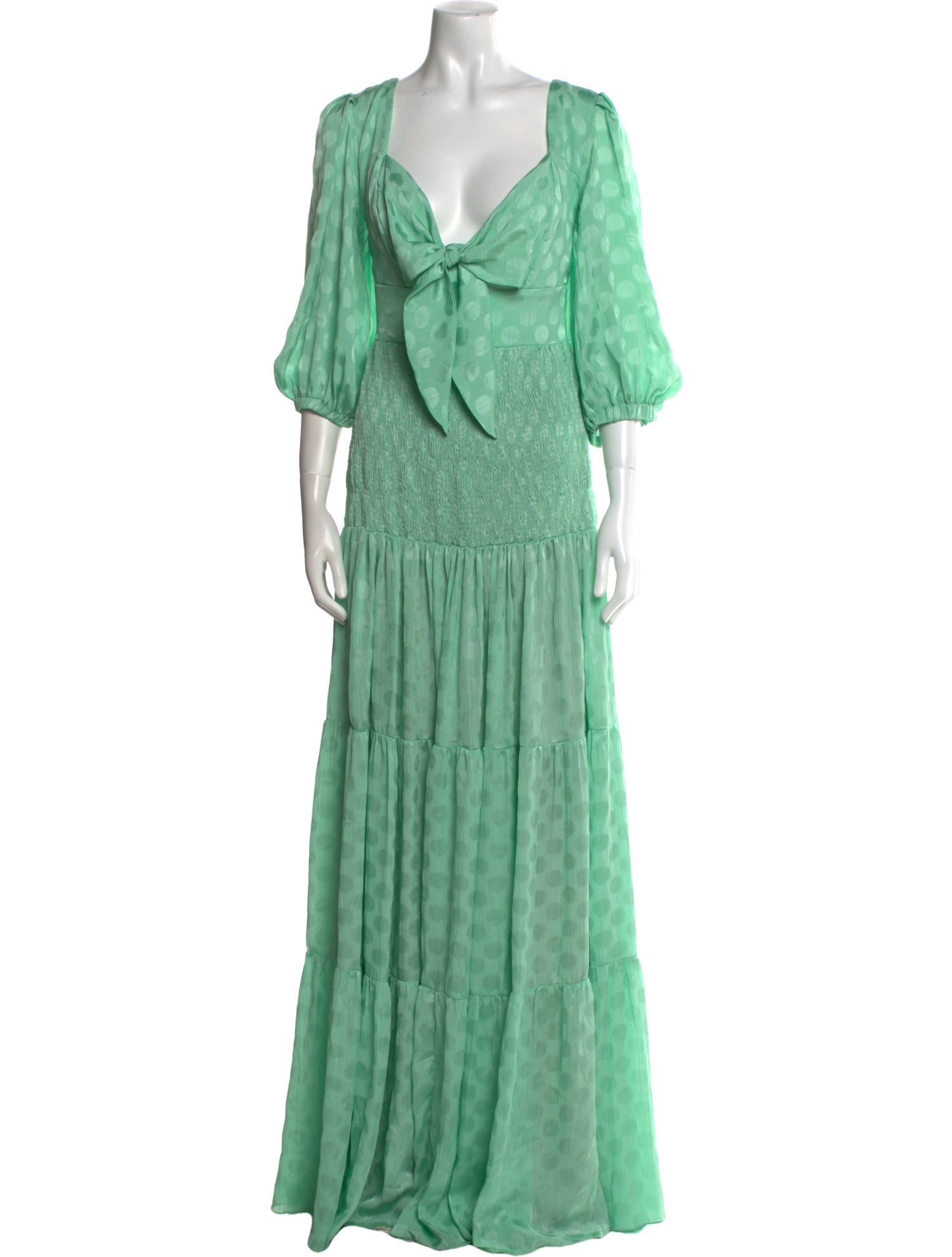 PatBO Square Neckline Long Dress