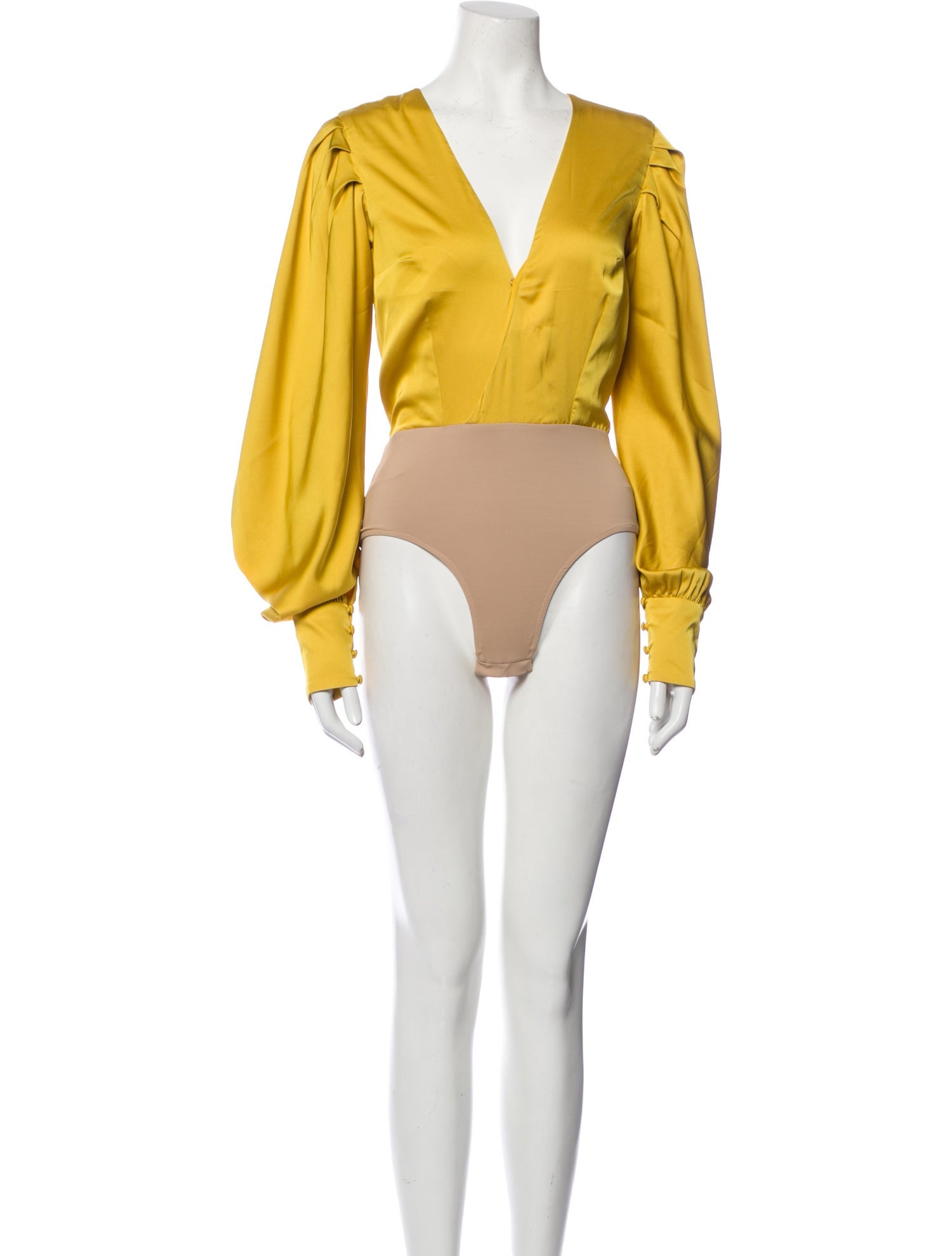 PatBO V-Neck Long Sleeve Bodysuit