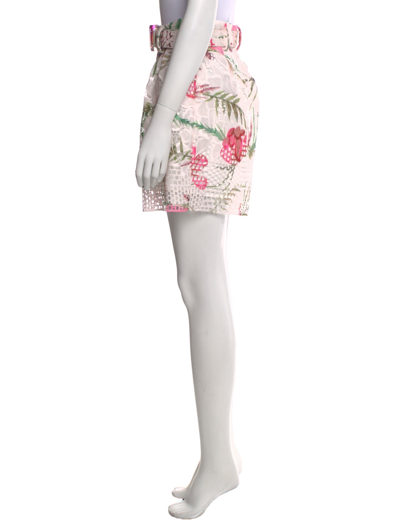 PatBO Floral Print Mini Shorts