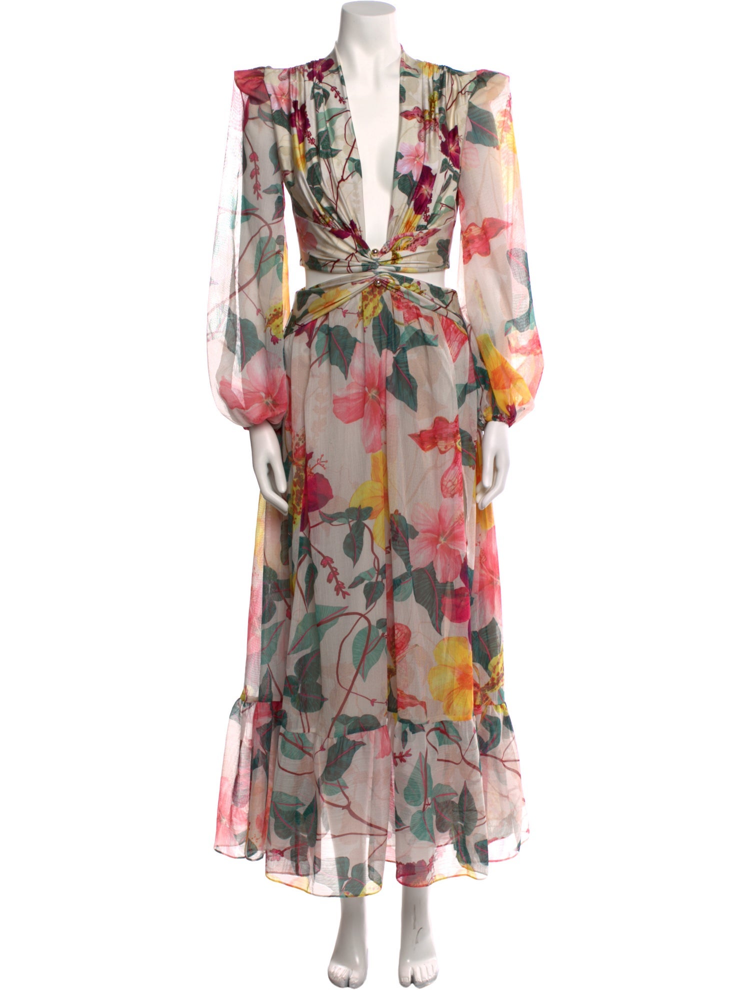 PatBO Floral Print Long Dress
