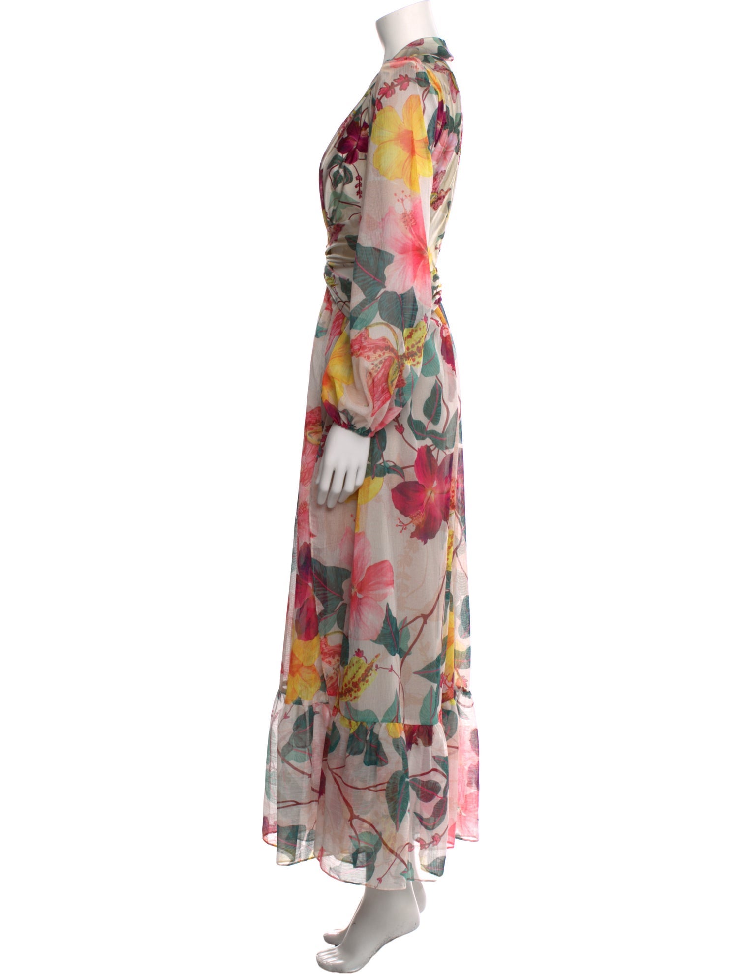 PatBO Floral Print Long Dress