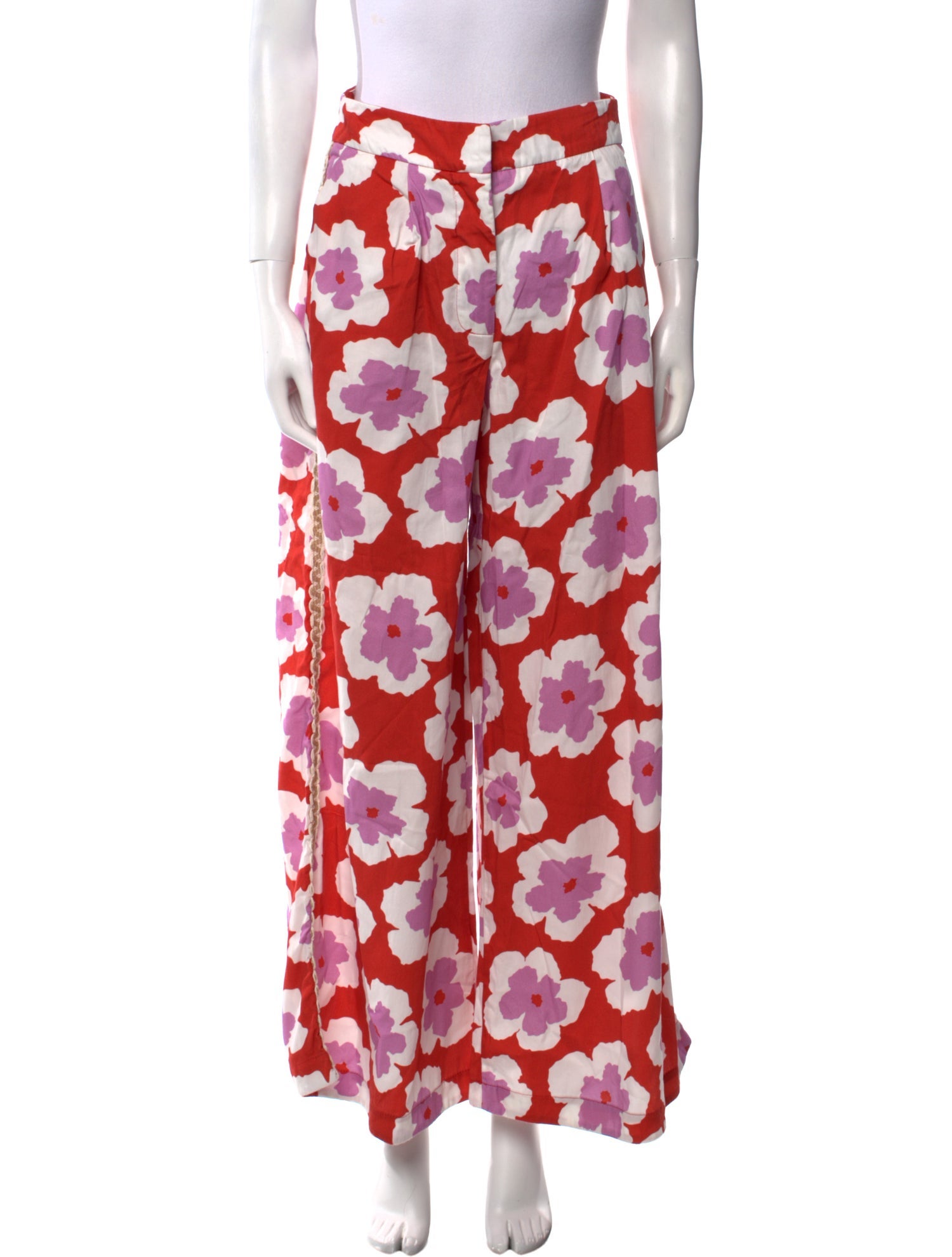 PatBO Floral Print Wide Leg Pants