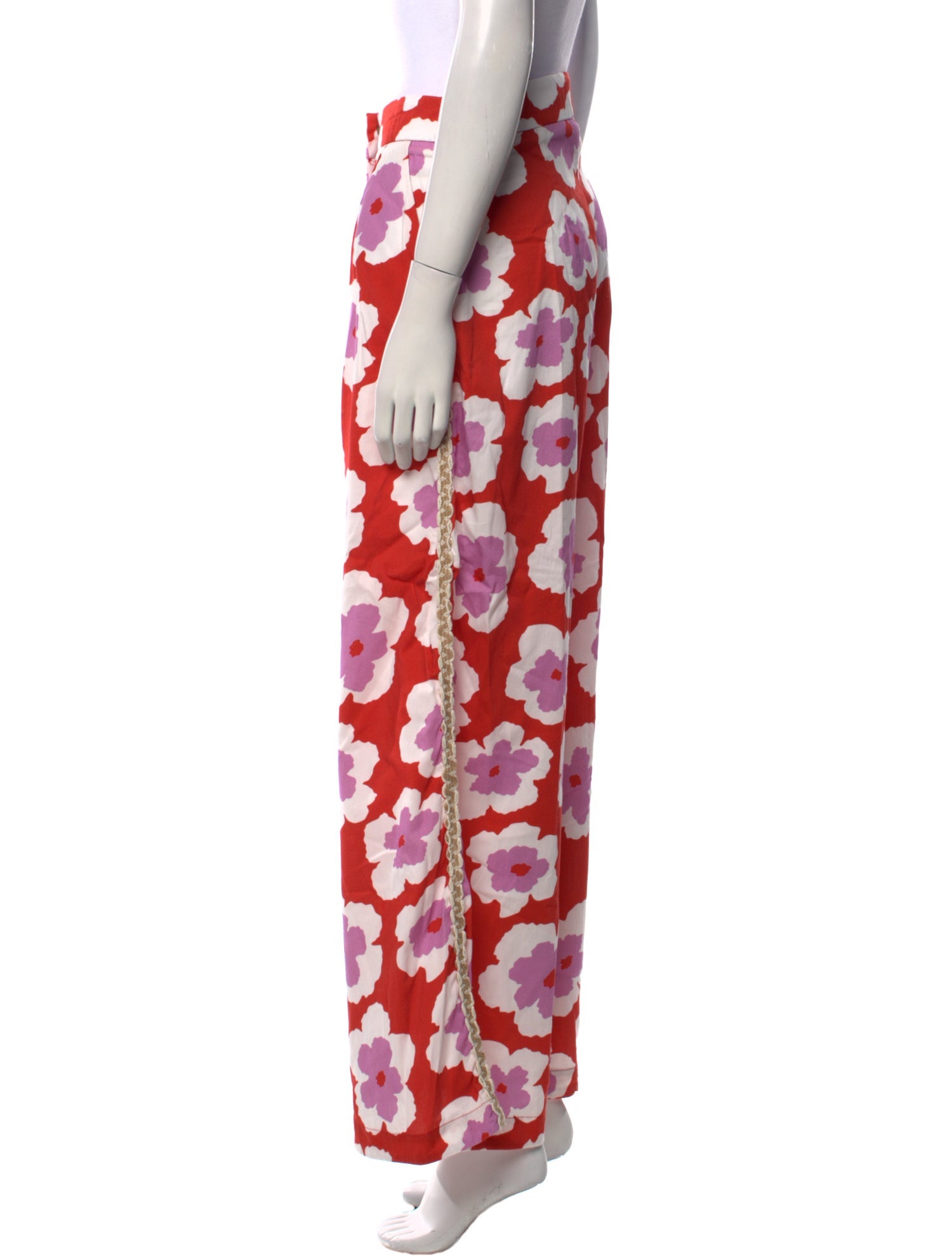 PatBO Floral Print Wide Leg Pants