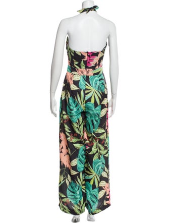 PatBO Printed Halterneck Jumpsuit