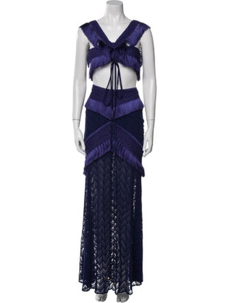 PatBO Fringe Trim Accent Skirt Set