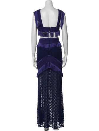 PatBO Fringe Trim Accent Skirt Set