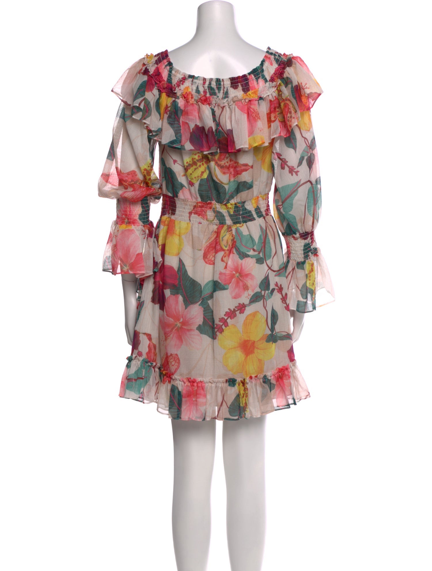 PatBO Floral Print Mini Dress