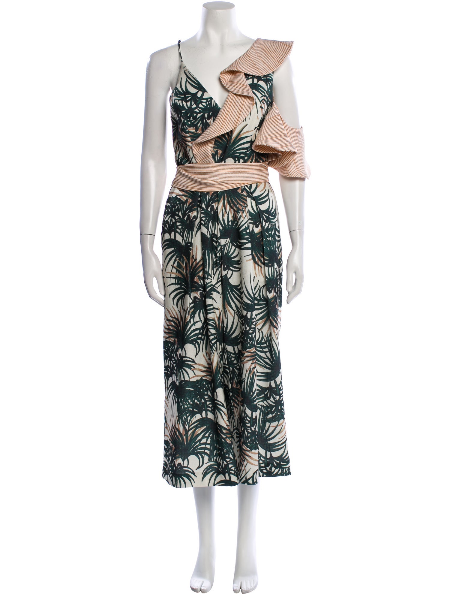 PatBO Floral Print V-Neck Jumpsuit