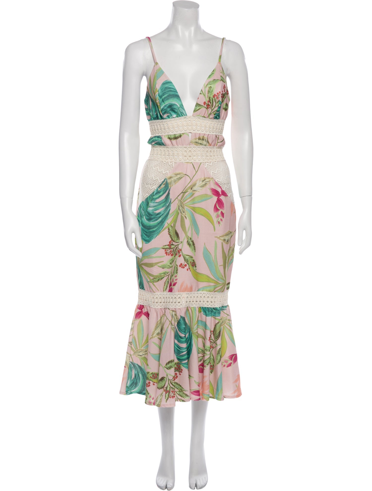 PatBO Floral Print Midi Length Dress w/ Tags