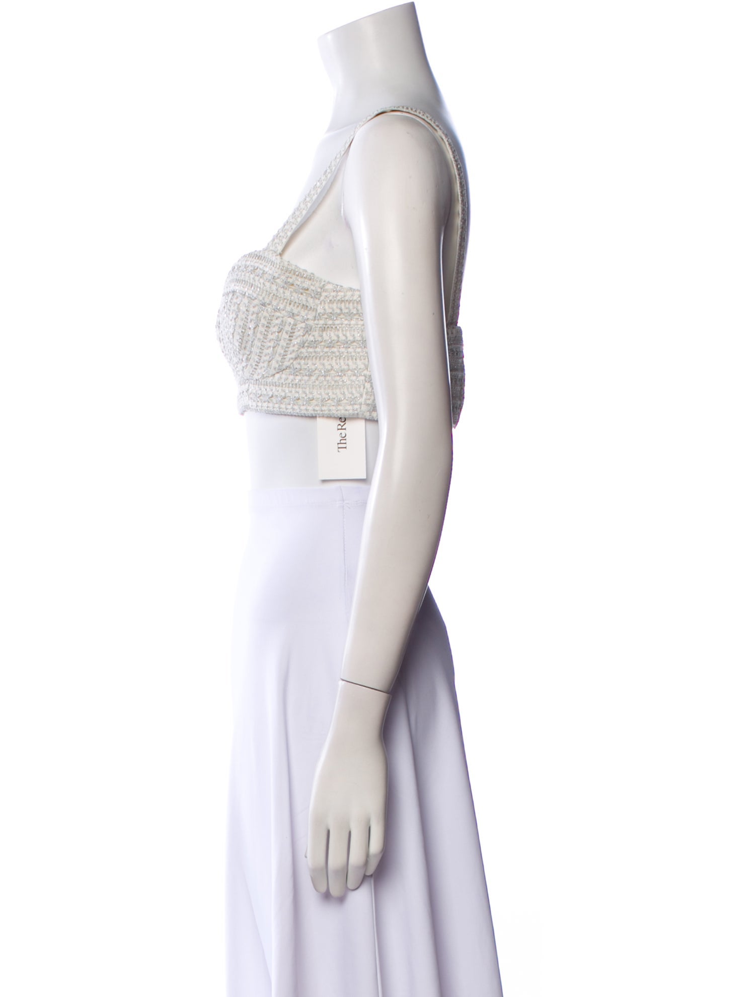 PatBO Square Neckline Sleeveless Crop Top