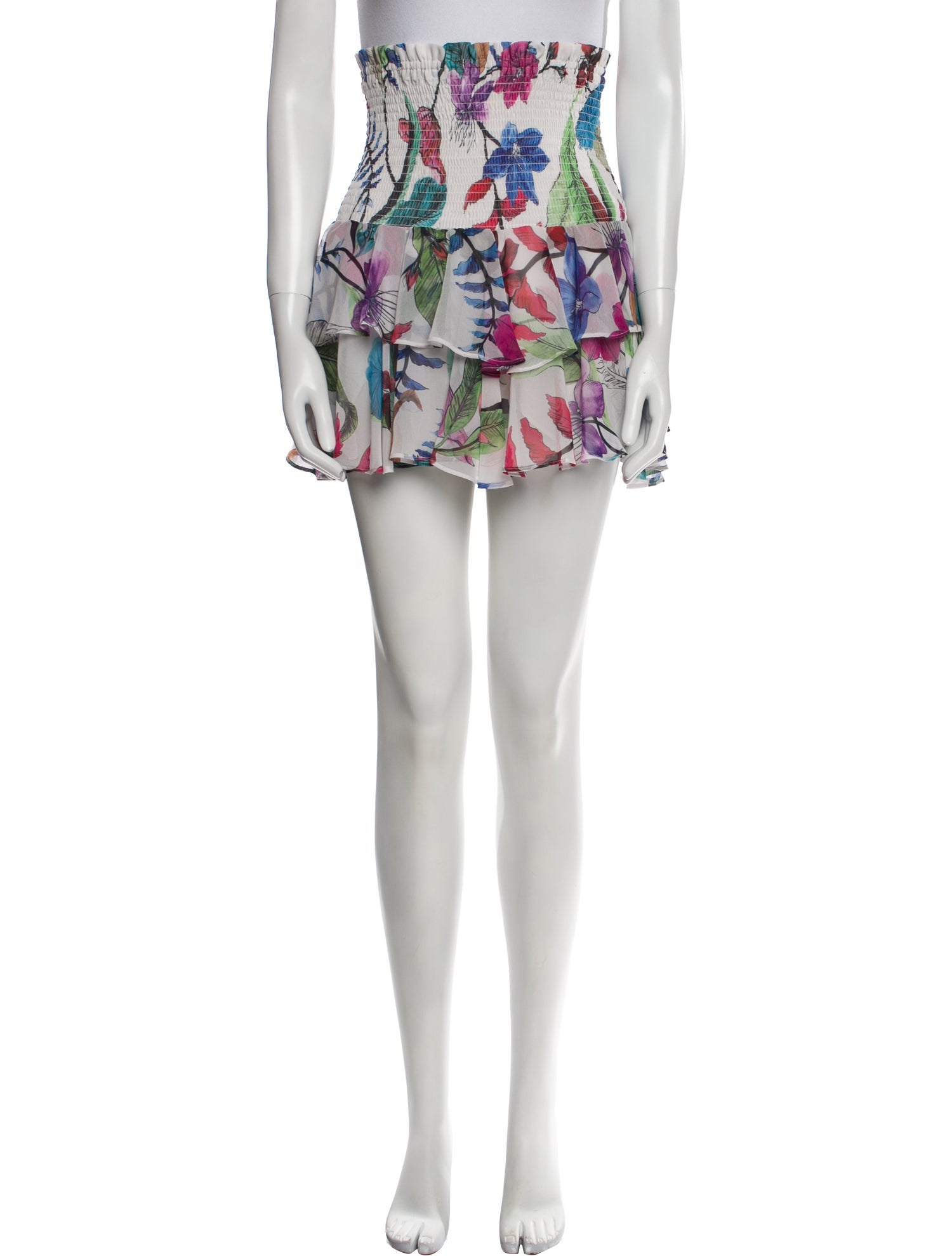 PatBO Floral Print Mini Skirt