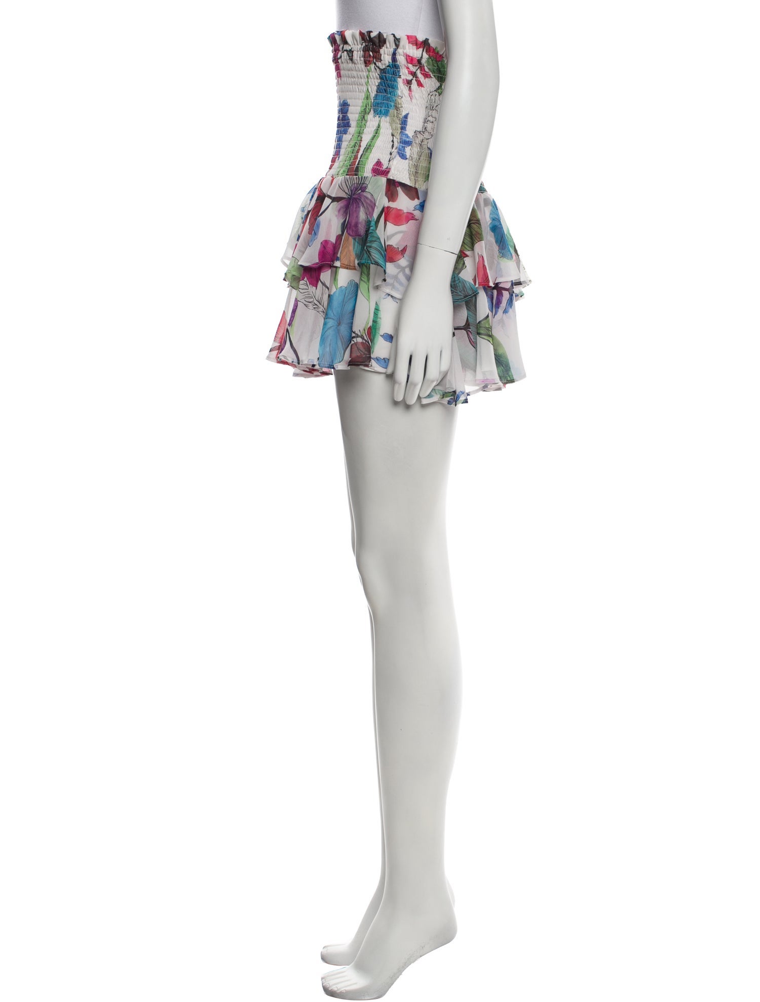 PatBO Floral Print Mini Skirt