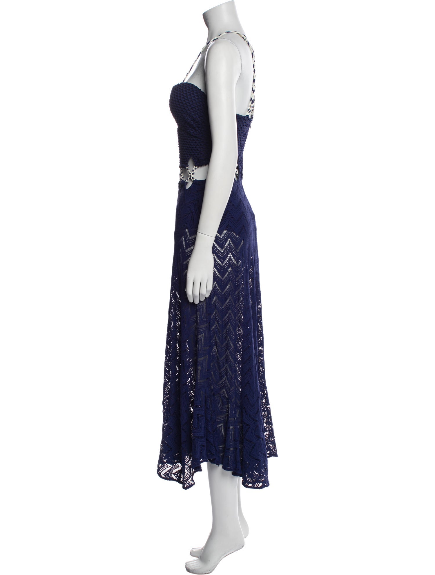 PatBO Lace Pattern Midi Length Dress