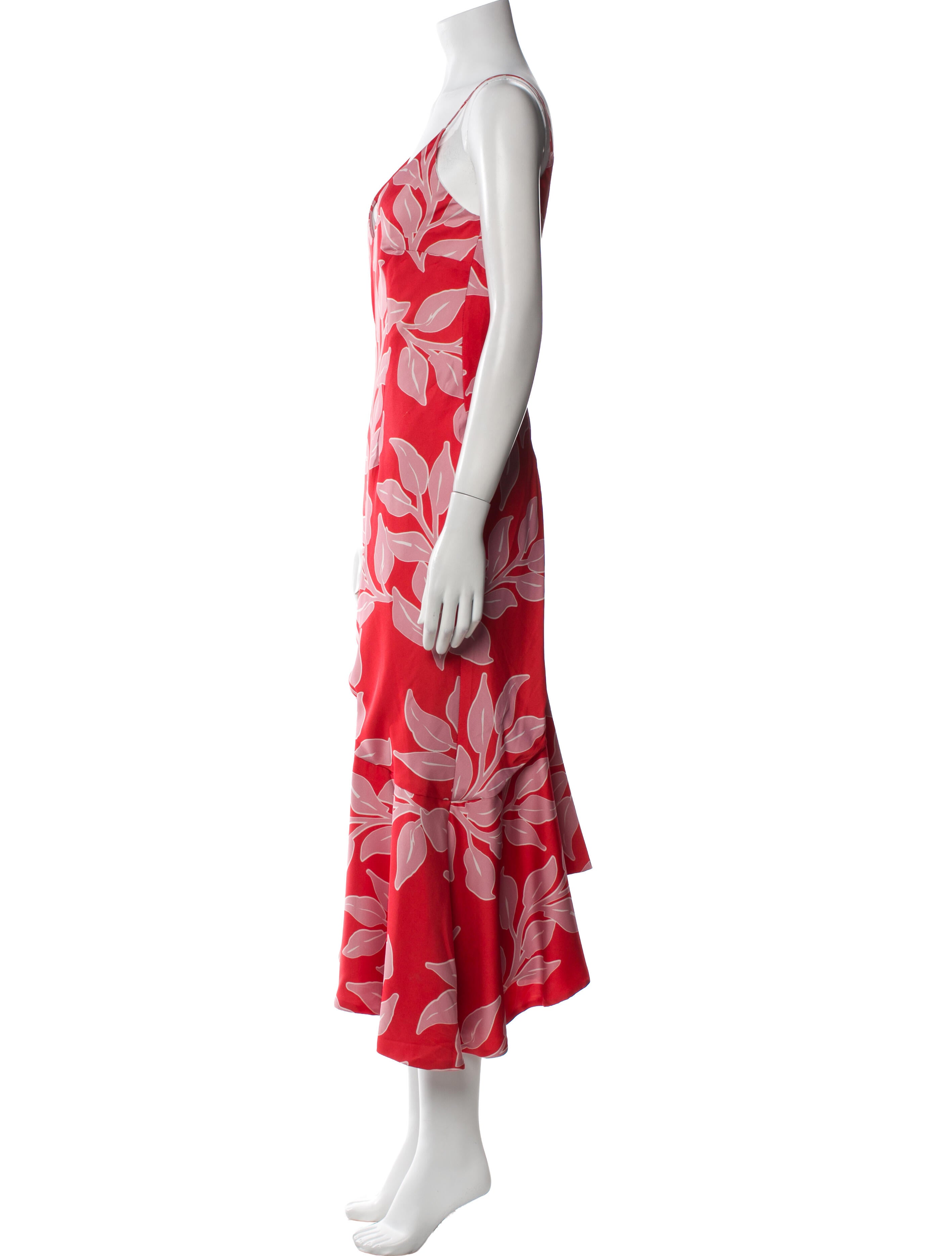 PatBO Floral Print Midi Length Dress