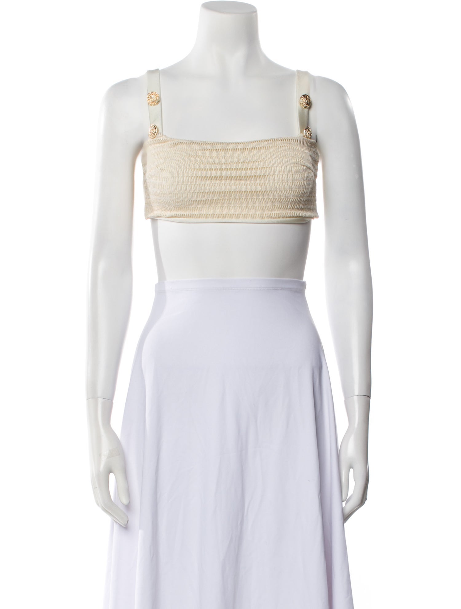 PatBO Square Neckline Sleeveless Crop Top