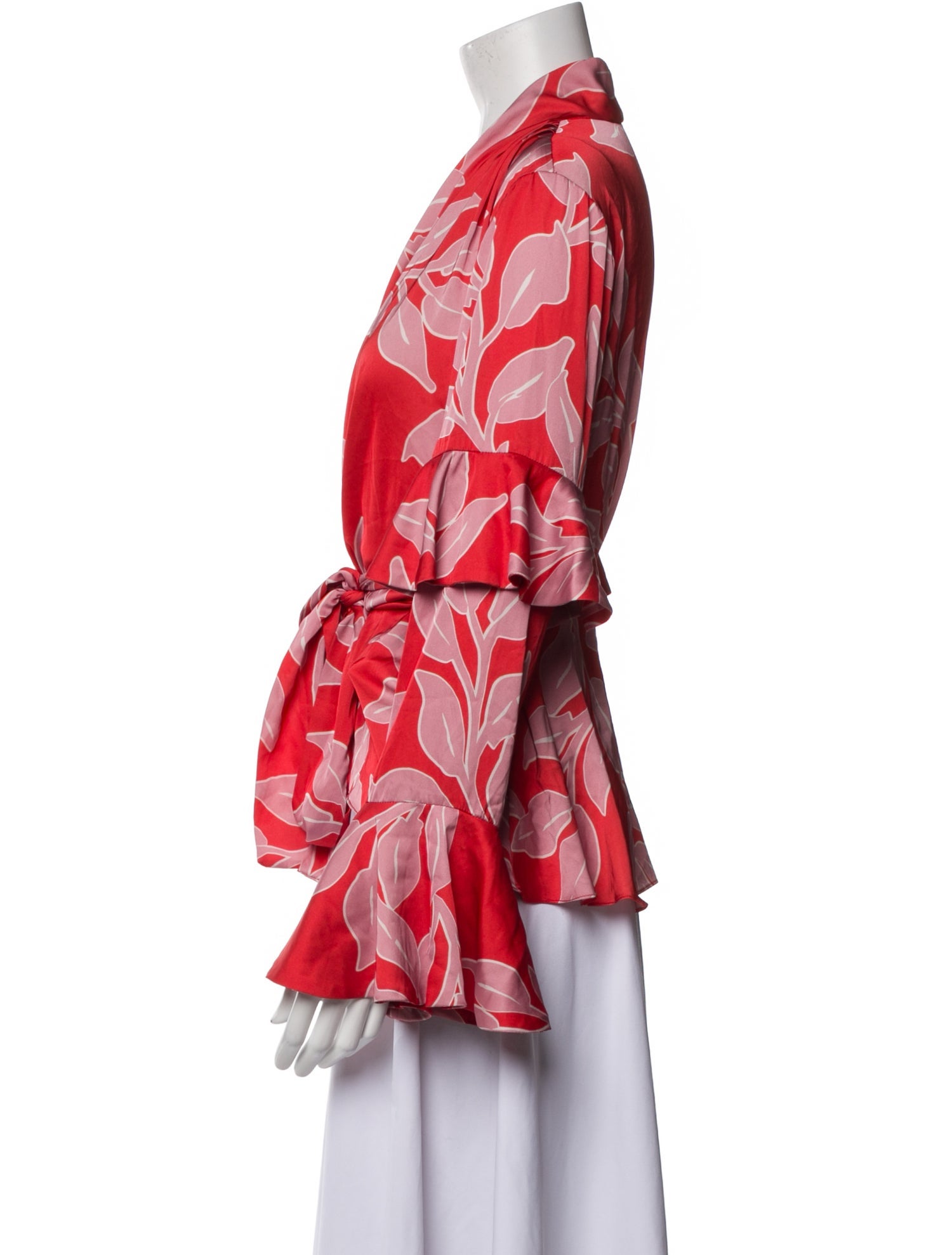 PatBO Floral Print V-Neck Blouse