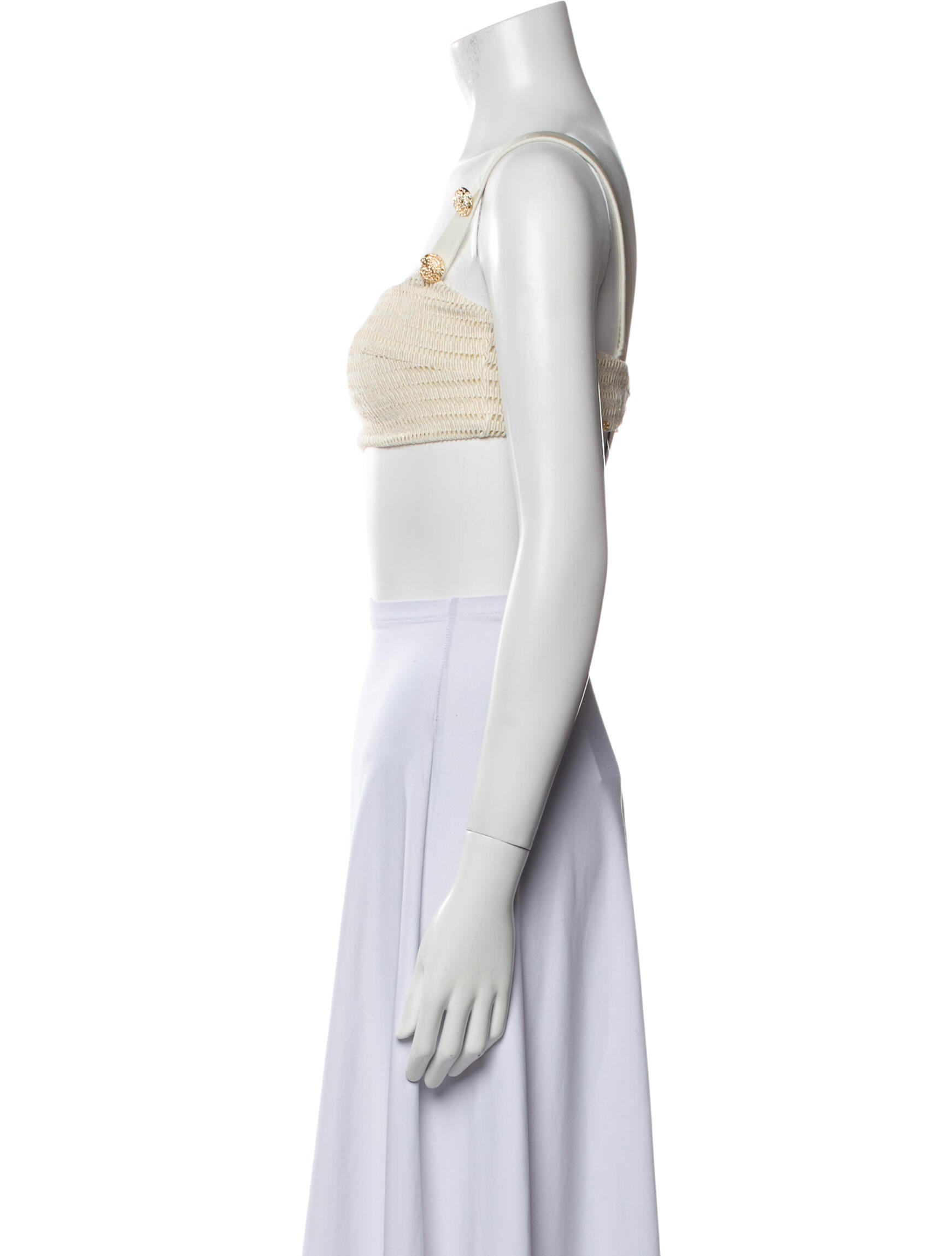 PatBO Square Neckline Sleeveless Crop Top