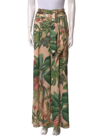 PatBO Floral Print Wide Leg Pants