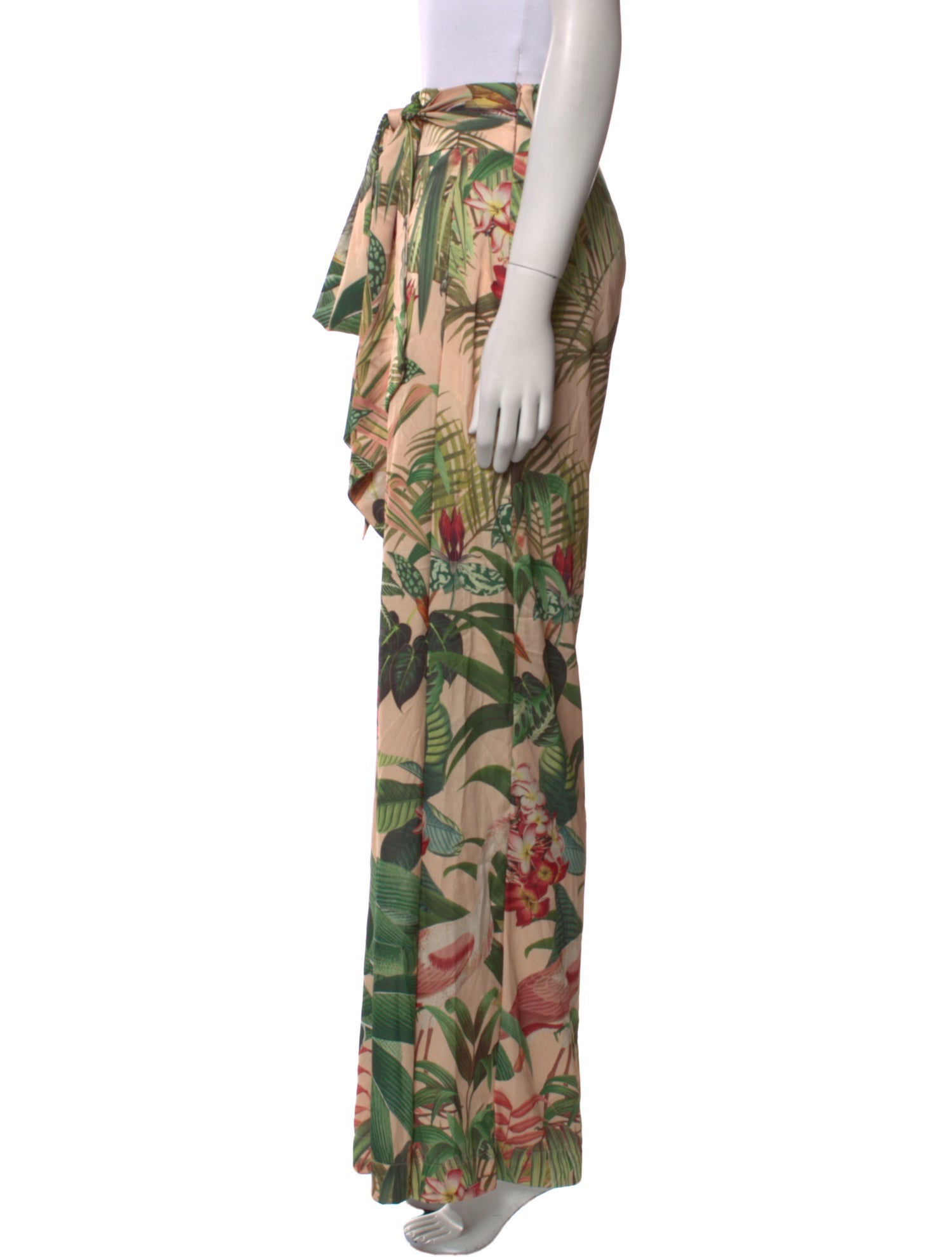 PatBO Floral Print Wide Leg Pants