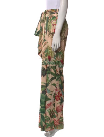 PatBO Floral Print Wide Leg Pants