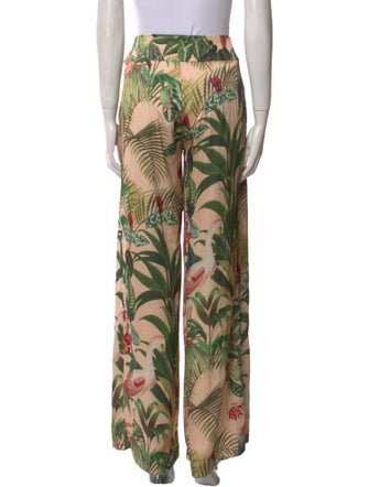 PatBO Floral Print Wide Leg Pants