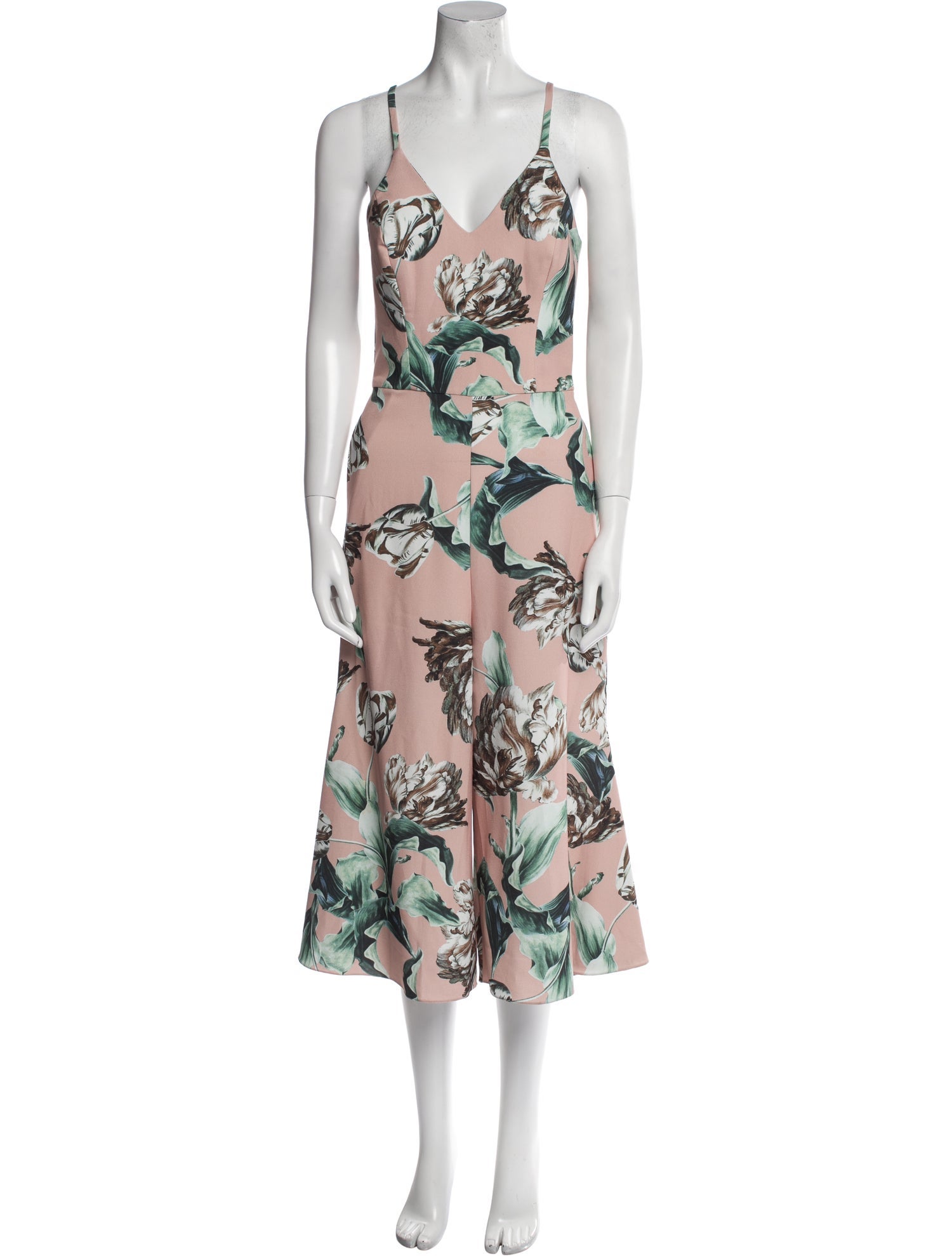 PatBO Printed V-Neck Jumpsuit