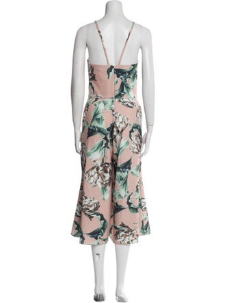 PatBO Printed V-Neck Jumpsuit