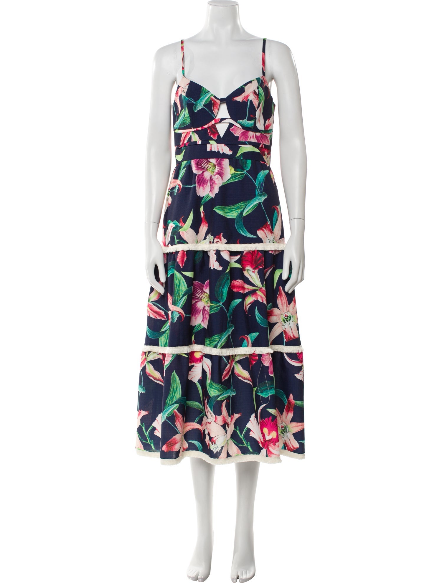 PatBO Floral Print Long Dress