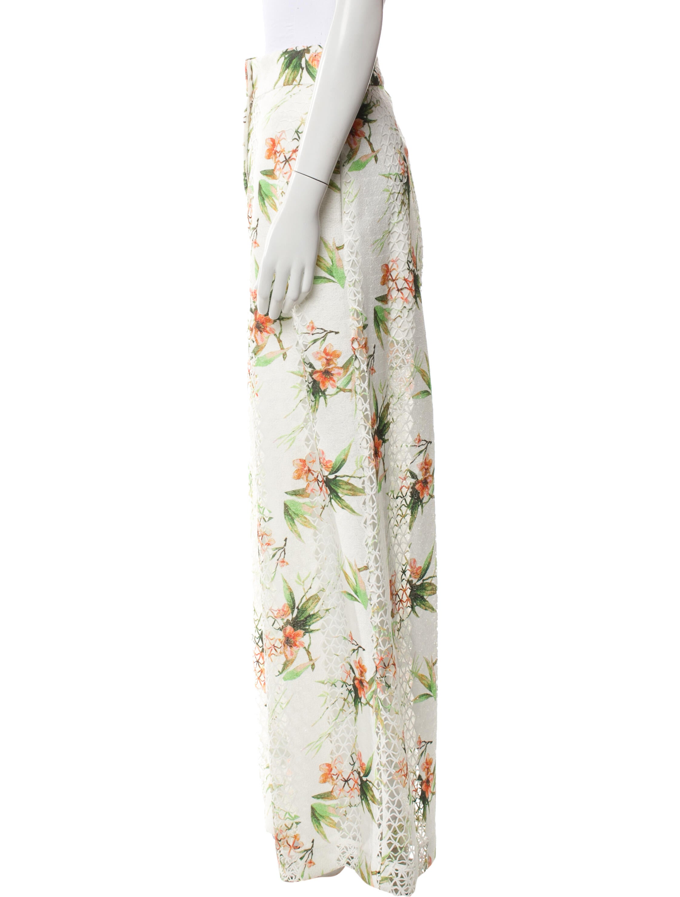 PatBO Floral Print Wide Leg Pants