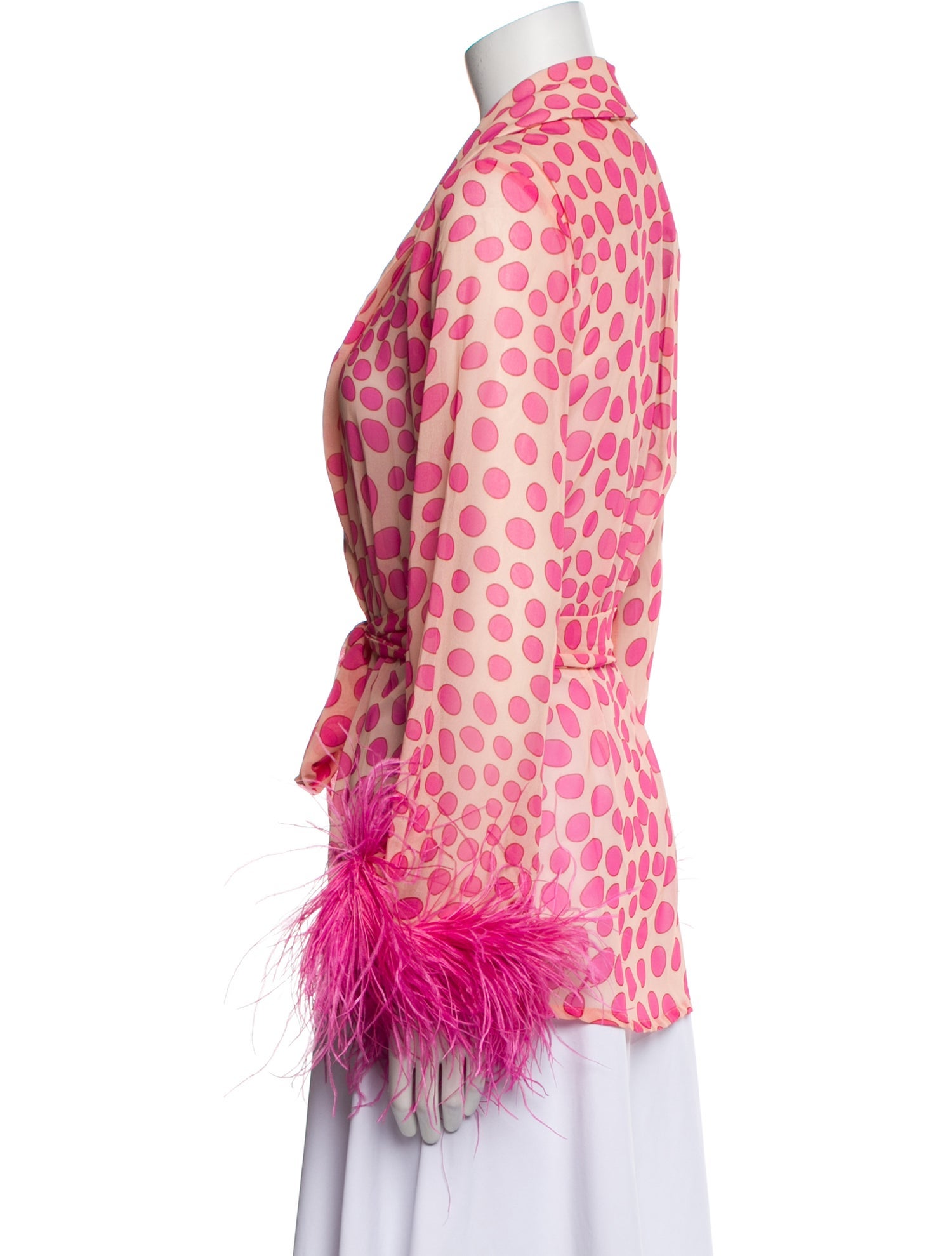 PatBO Polka Dot Print V-Neck Tunic w/ Tags