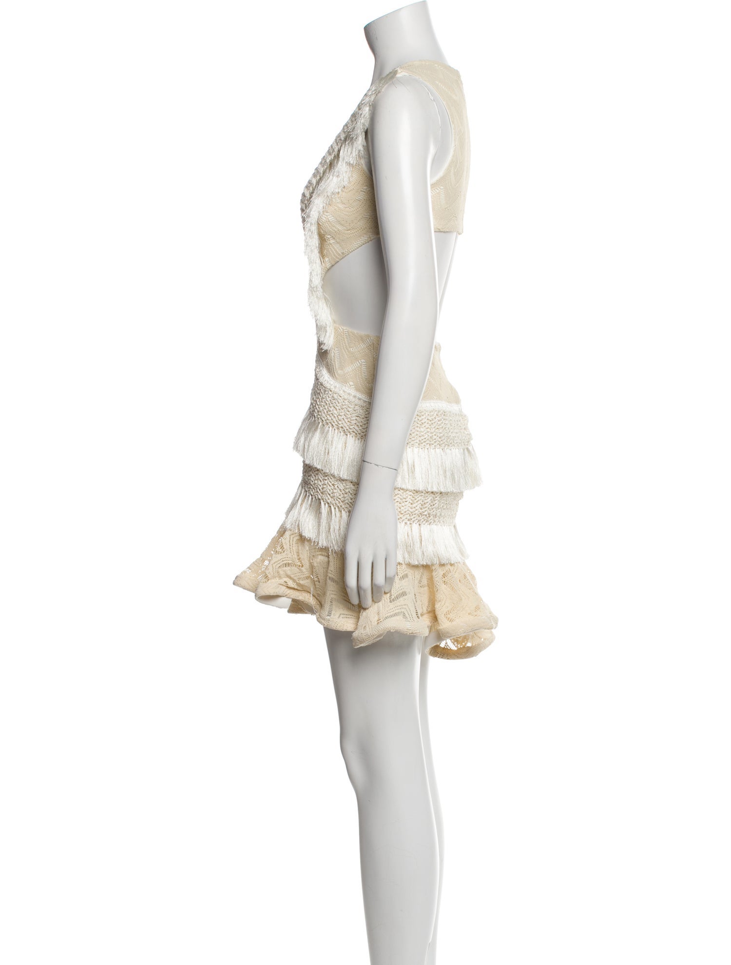 PatBO Lace Pattern Mini Dress