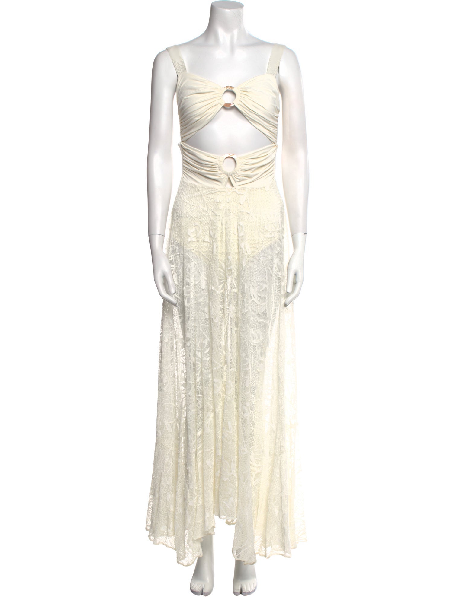 PatBO Square Neckline Long Dress