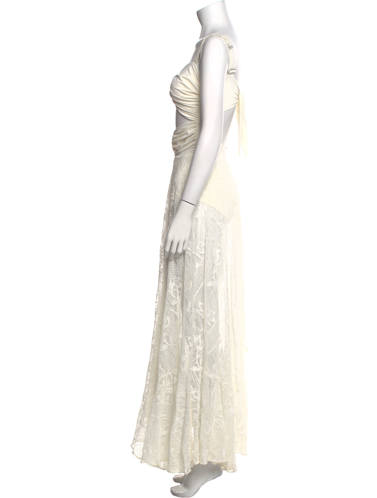 PatBO Square Neckline Long Dress