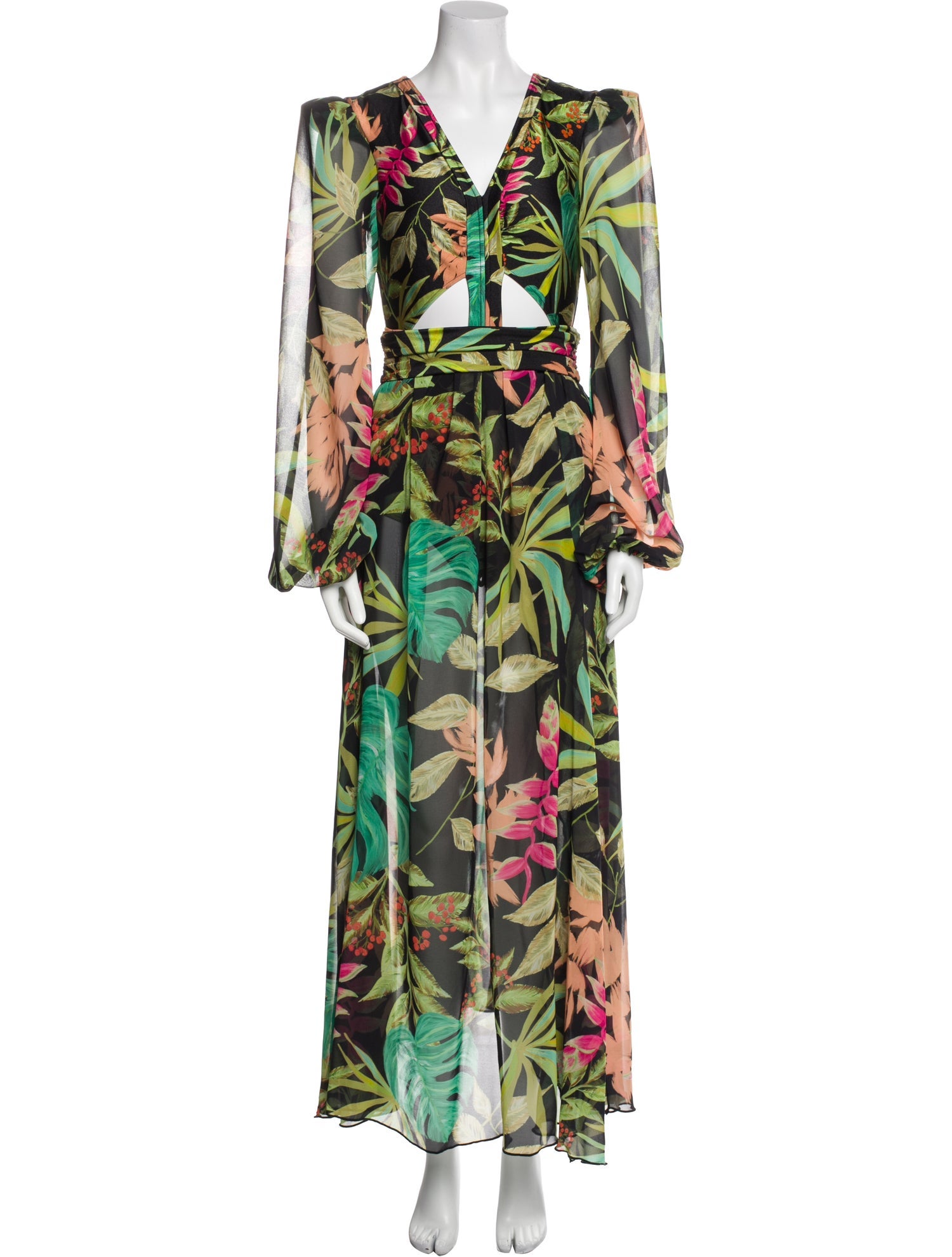 PatBO Floral Print Long Dress