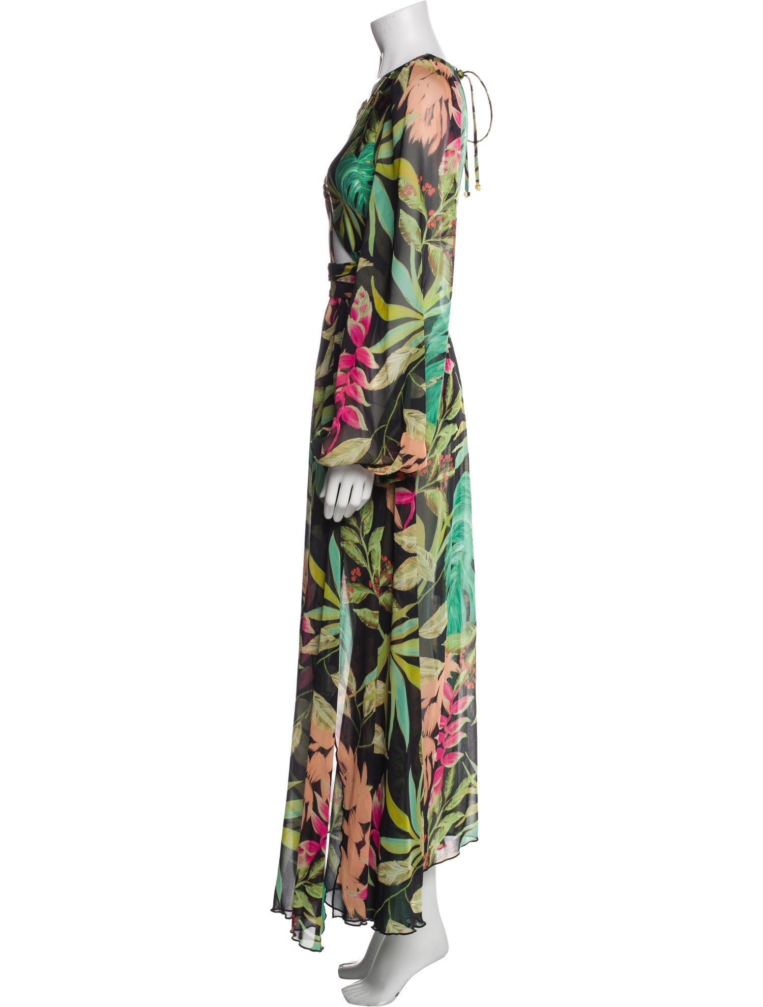 PatBO Floral Print Long Dress