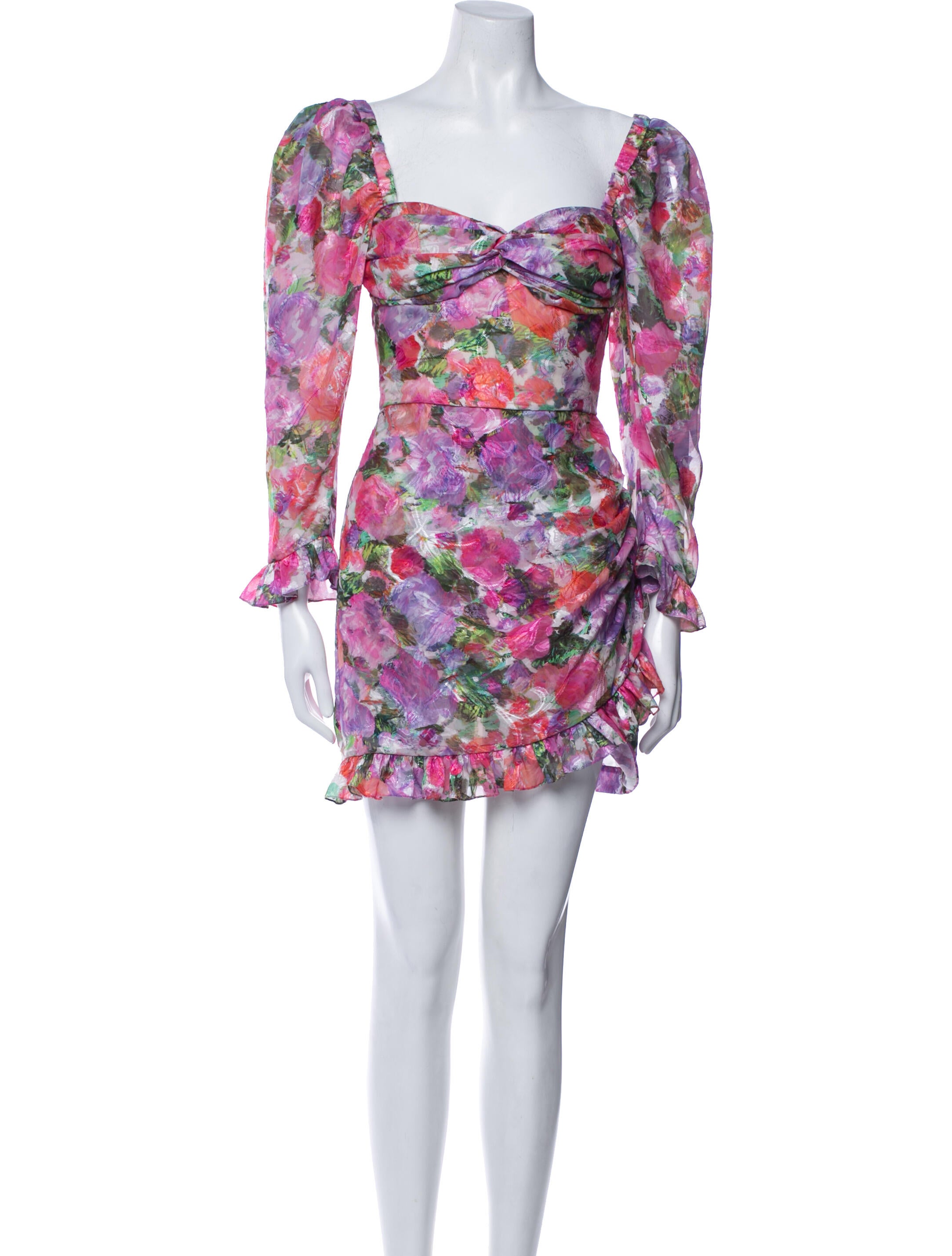 PatBO Floral Print Mini Dress