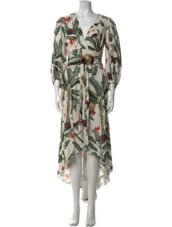 PatBO Printed V-Neck Jumpsuit