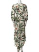 PatBO Printed V-Neck Jumpsuit
