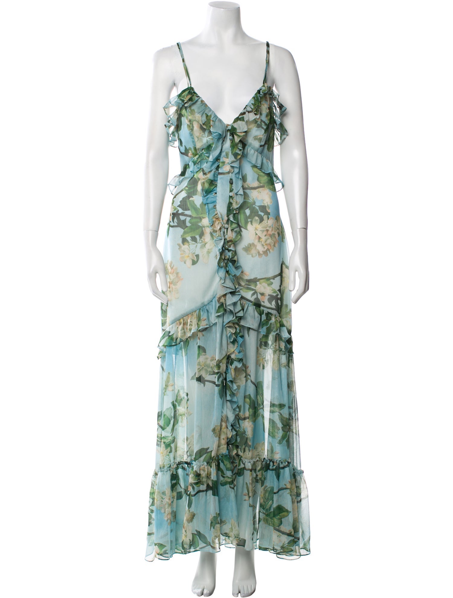 PatBO Floral Print Long Dress