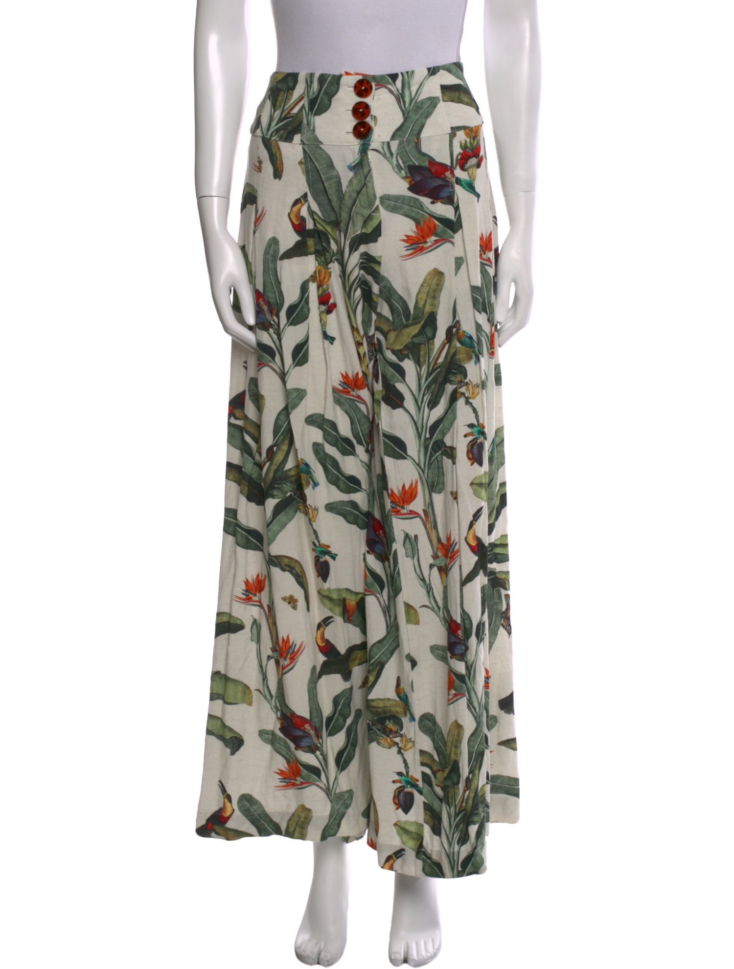 PatBO Floral Print Wide Leg Pants