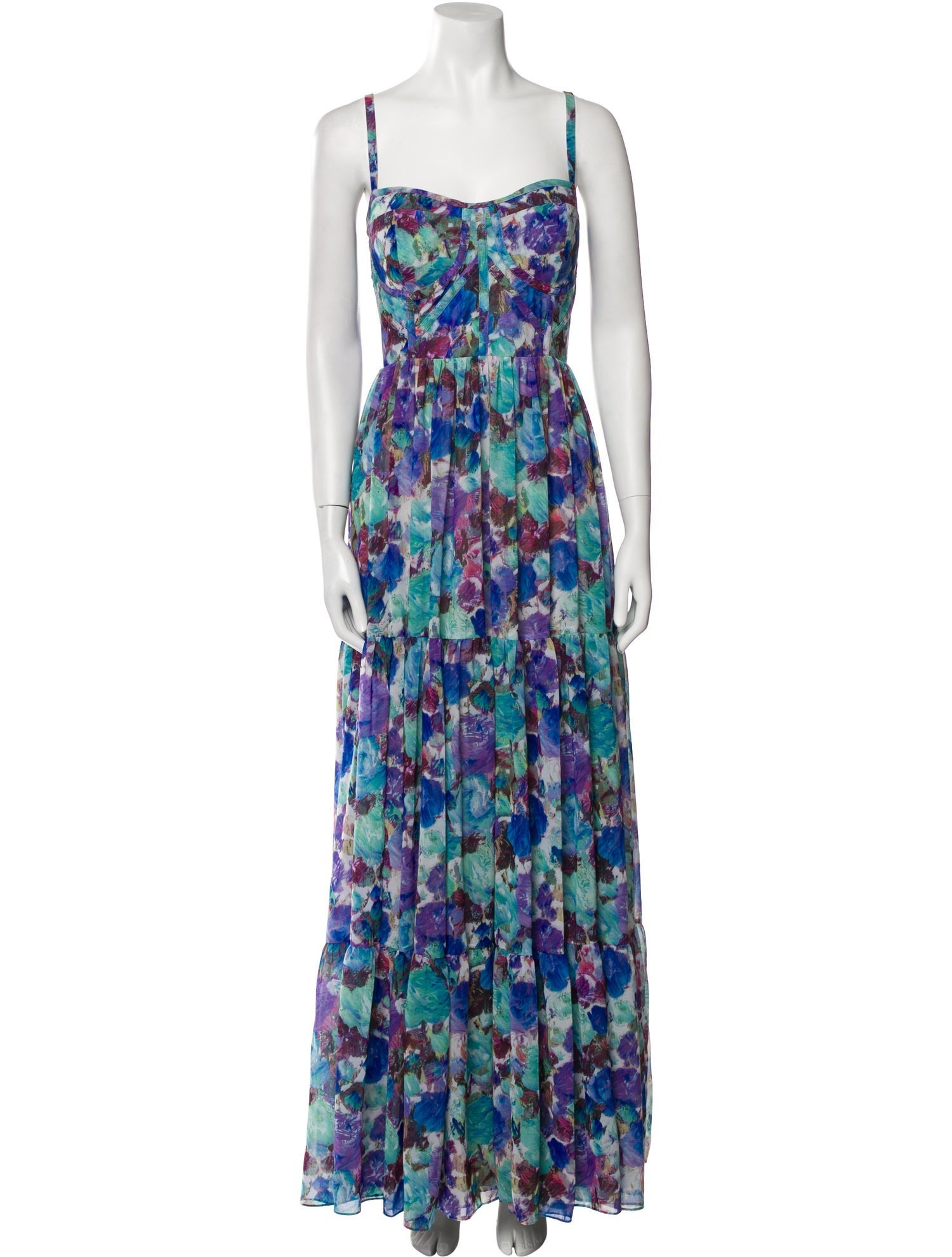 PatBO Floral Print Long Dress