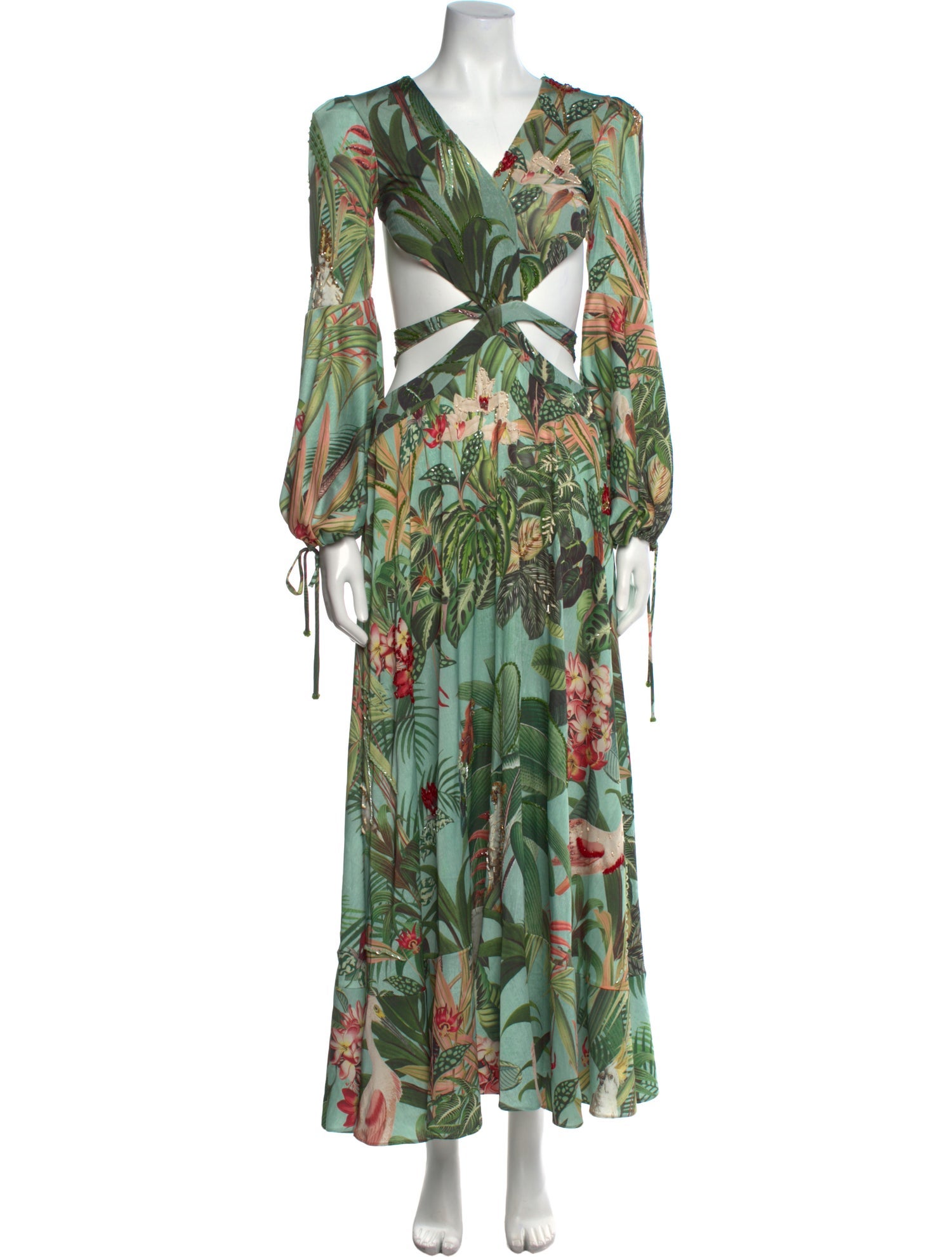 PatBO Floral Print Long Dress